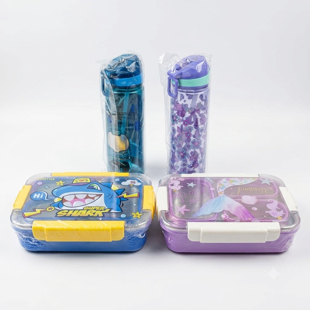 2 in 1 - Lunch Box Set - Premium Packaging