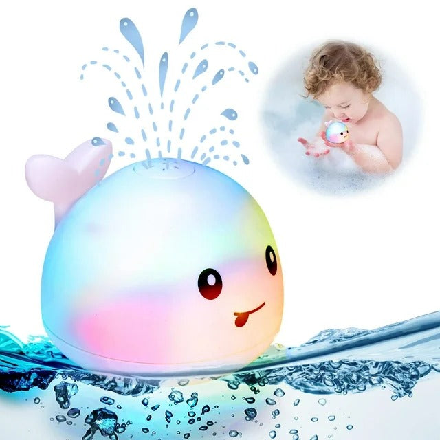 Whale Spray Water Bath LED Light Toy