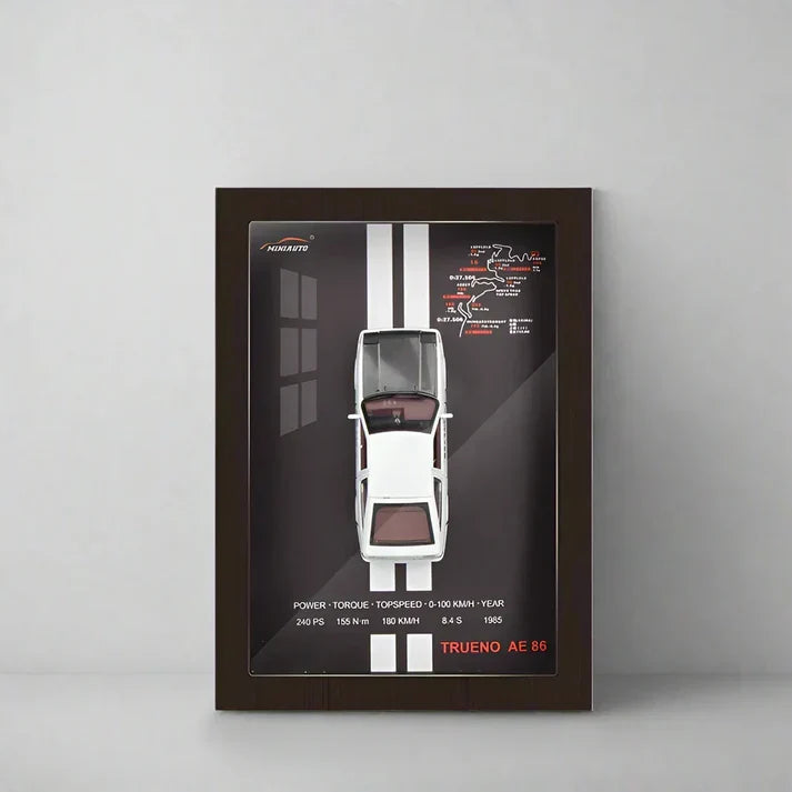 1:32 Diecast Trueno AE86 Model 3D Photo Frame - image 2