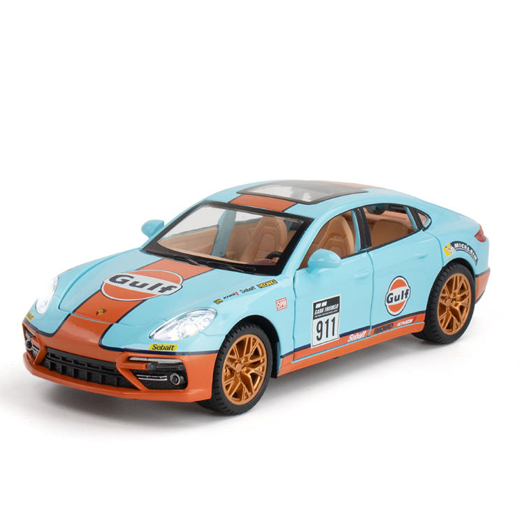 1:24 Diecast Porsche 911 Gulf Model With Acrylic Box - image 5