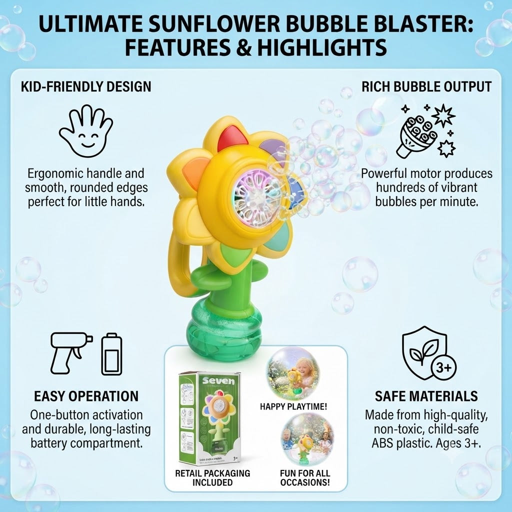 Flower Bubble Machine - Assorted Color