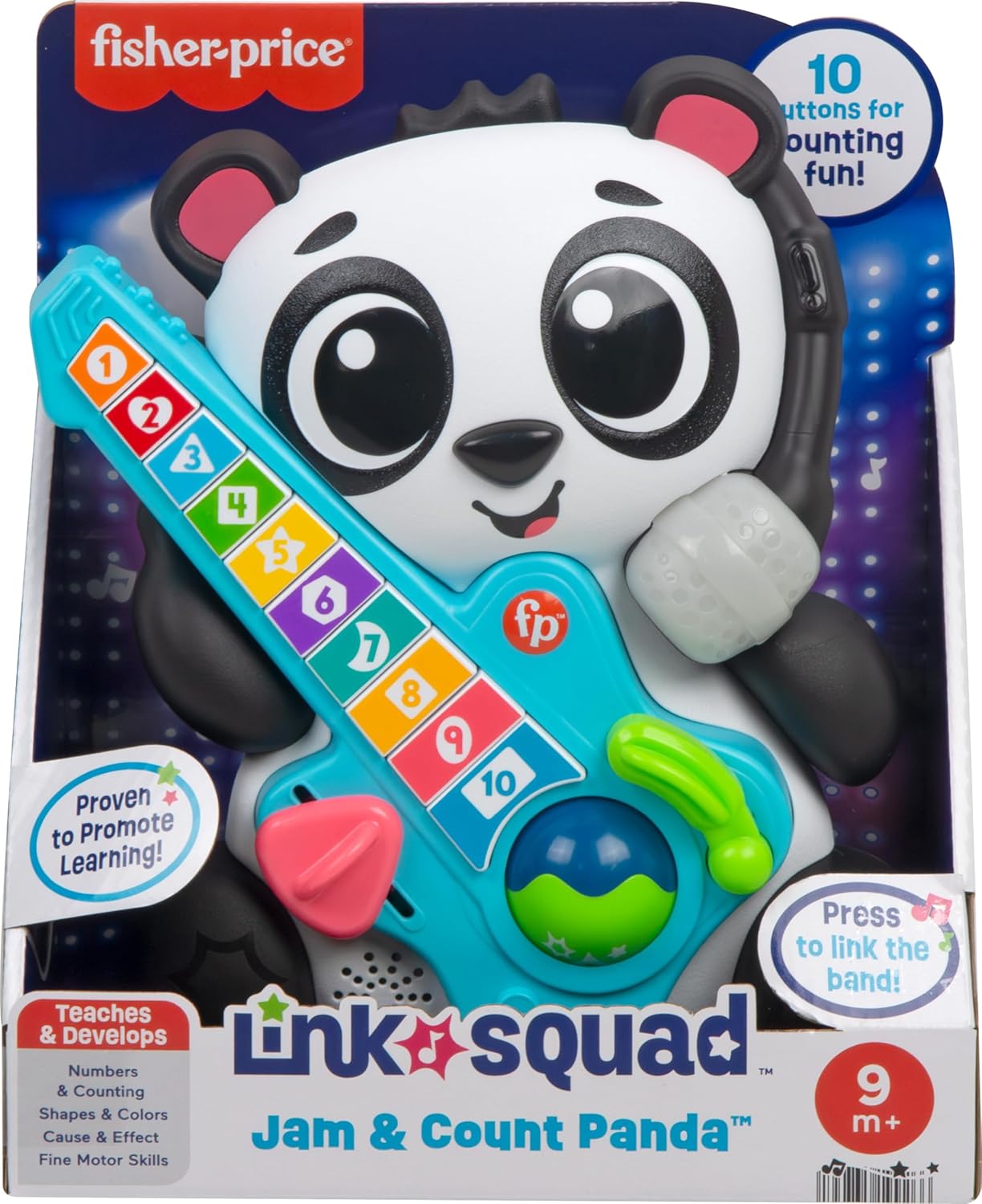 Fisher-Price Link Squad Jam & Count Panda retail box