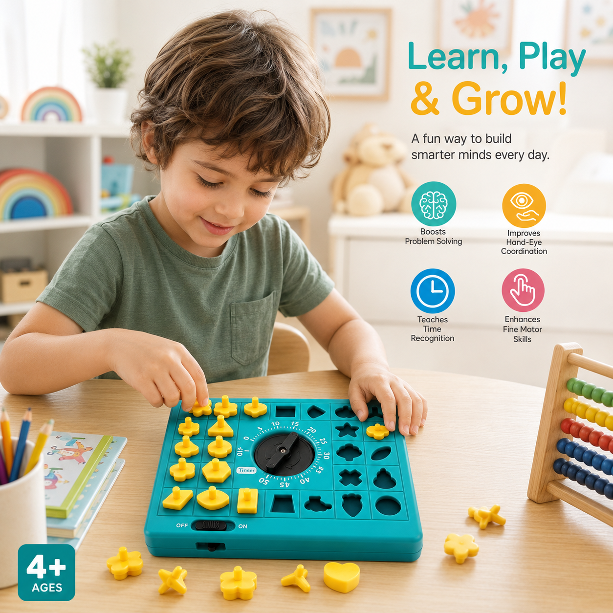 Time Puzzle Shape Matching Game – Educational Learning Toy