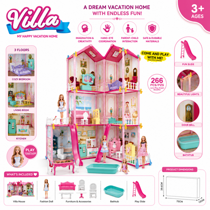 Villa Doll House – My Happy Vacation Home (266 PCS)