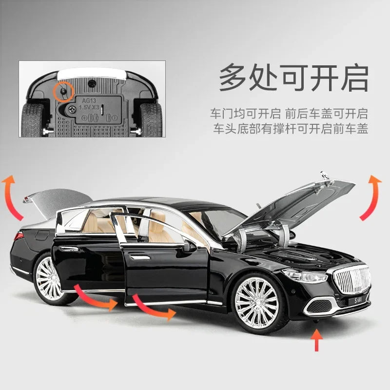 1:22 Diecast Mercedes Maybach S680 Model Car - image 5