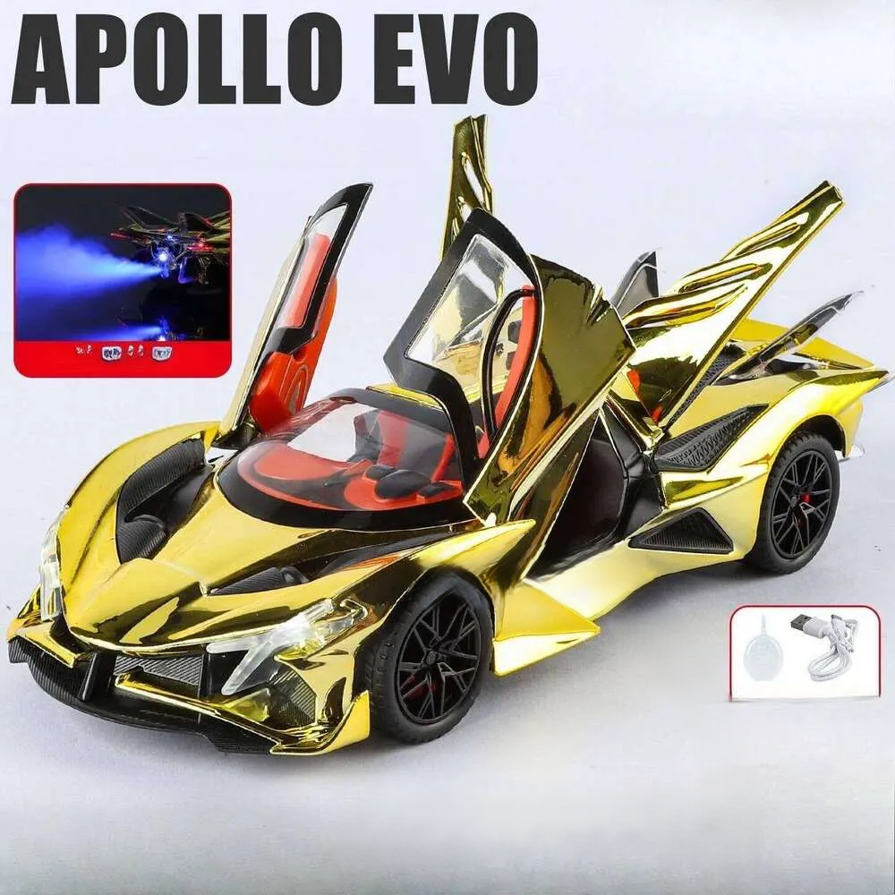 1:24 Diecast Apollo EVO Model Car With Smoke