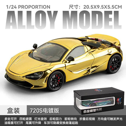 1:24 Diecast Convertible McLaren 720S Crystal Color Model - image 3