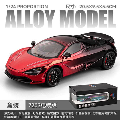 1:24 Diecast Convertible McLaren 720S Crystal Color Model