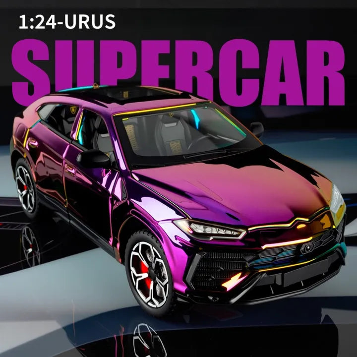 1:24 Diecast Lamborghini Urus Crystal Color Model Car