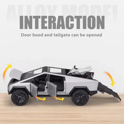 1:24 Diecast Tesla Model With Quad Bike - image 4
