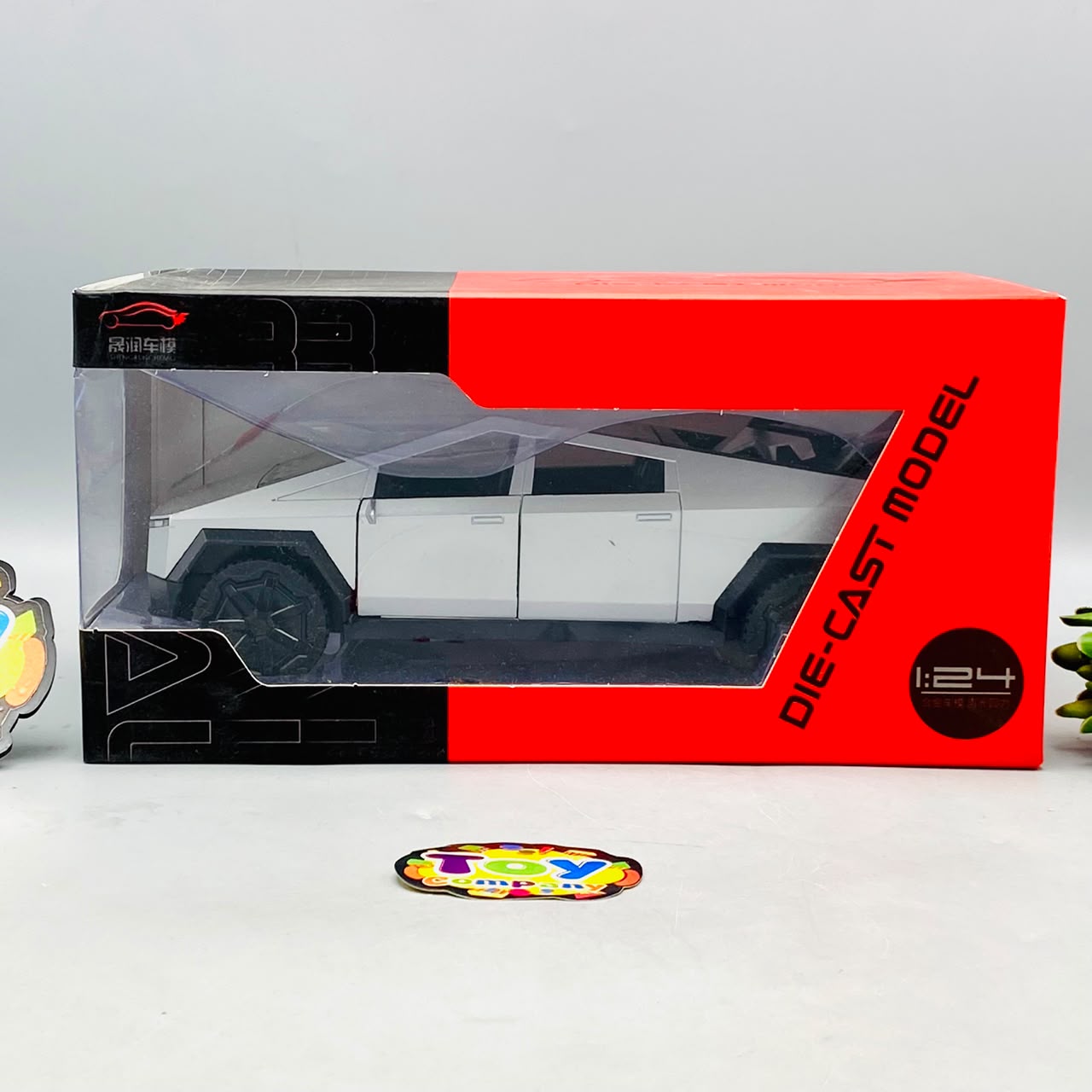 1:24 Diecast Tesla Model With Quad Bike - image 6