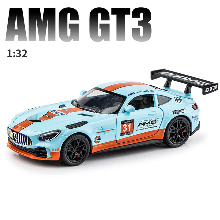 1:32 Diecast Mercedes AMG GT3 Model With Acrylic Box - image 3