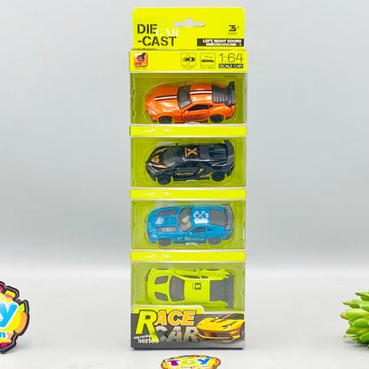 1:64 Diecast Mini Pullback Racing Cars Set - 4Pcs - image 2