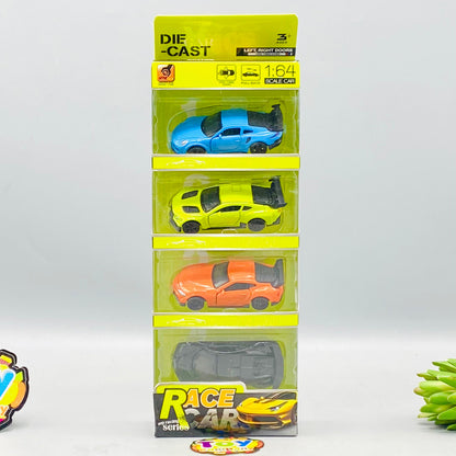 1:64 Diecast Mini Pullback Sports Cars Set - 4Pcs - image 2
