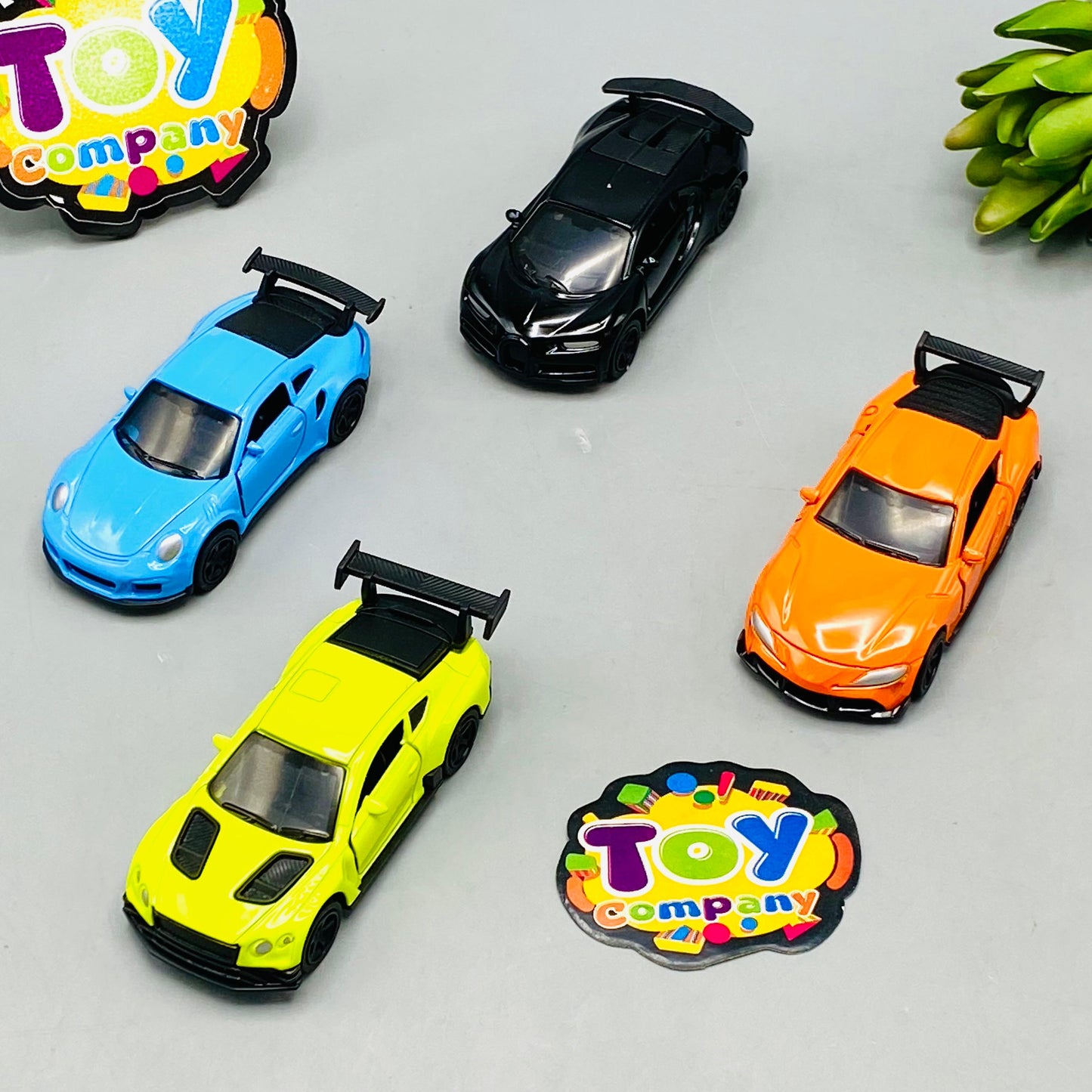 1:64 Diecast Mini Pullback Sports Cars Set - 4Pcs