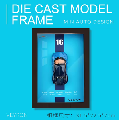 1:32 Diecast Bugatti Veyron Model 3D Photo Frame