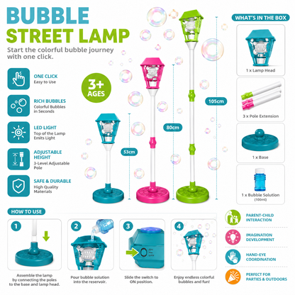 Bubble Torch Fun Garden Lamp Toy with LED Lights