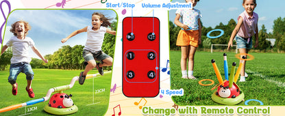 Remote control and speed settings for 3 in 1 musical kids game