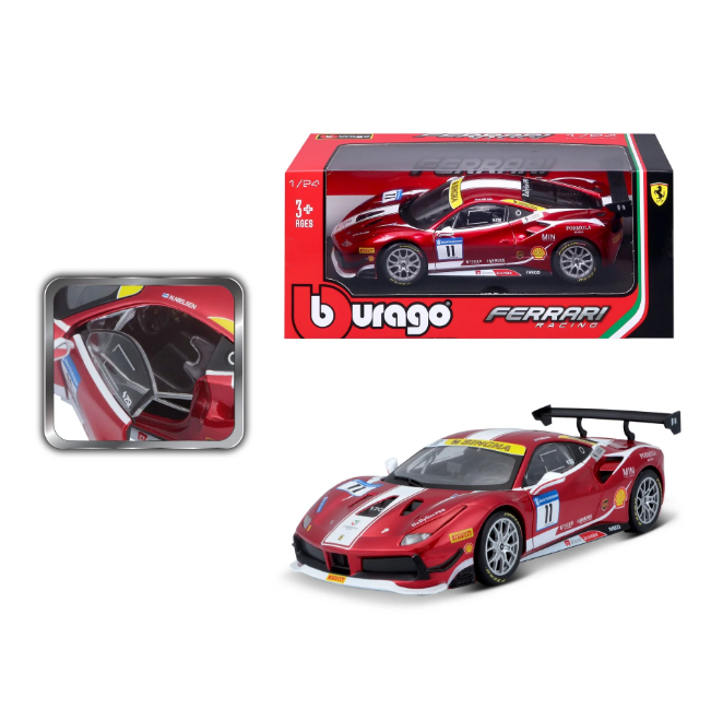 Bburago 1:24 Ferrari 488 Challenge Formula Racing 2017 - image 2