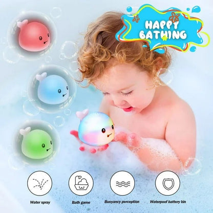 Whale Spray Water Bath LED Light Toy