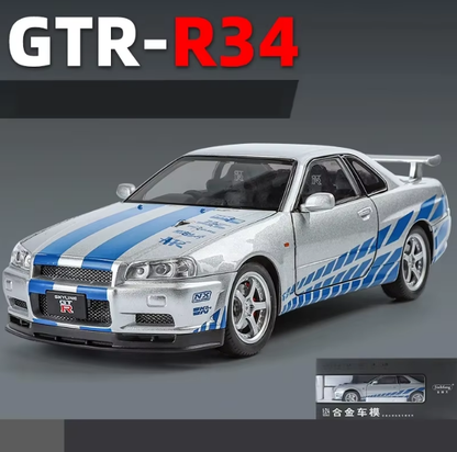 1:24 Diecast Nissan Skyline GT-R R34 Model Car - image 11