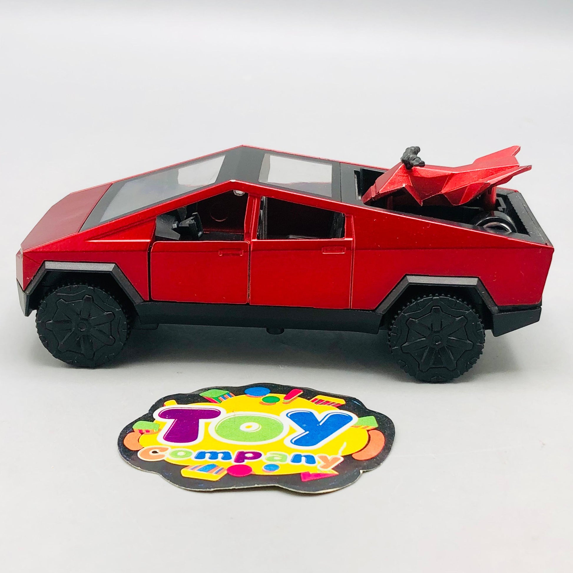 Mini Diecast Tesla Pickup Truck With Bike - 1Pc - image 4
