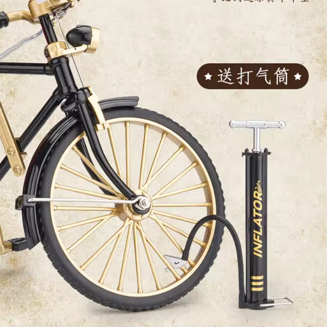 1:12 Diecast Antique Chariot Tricycle Model - image 4