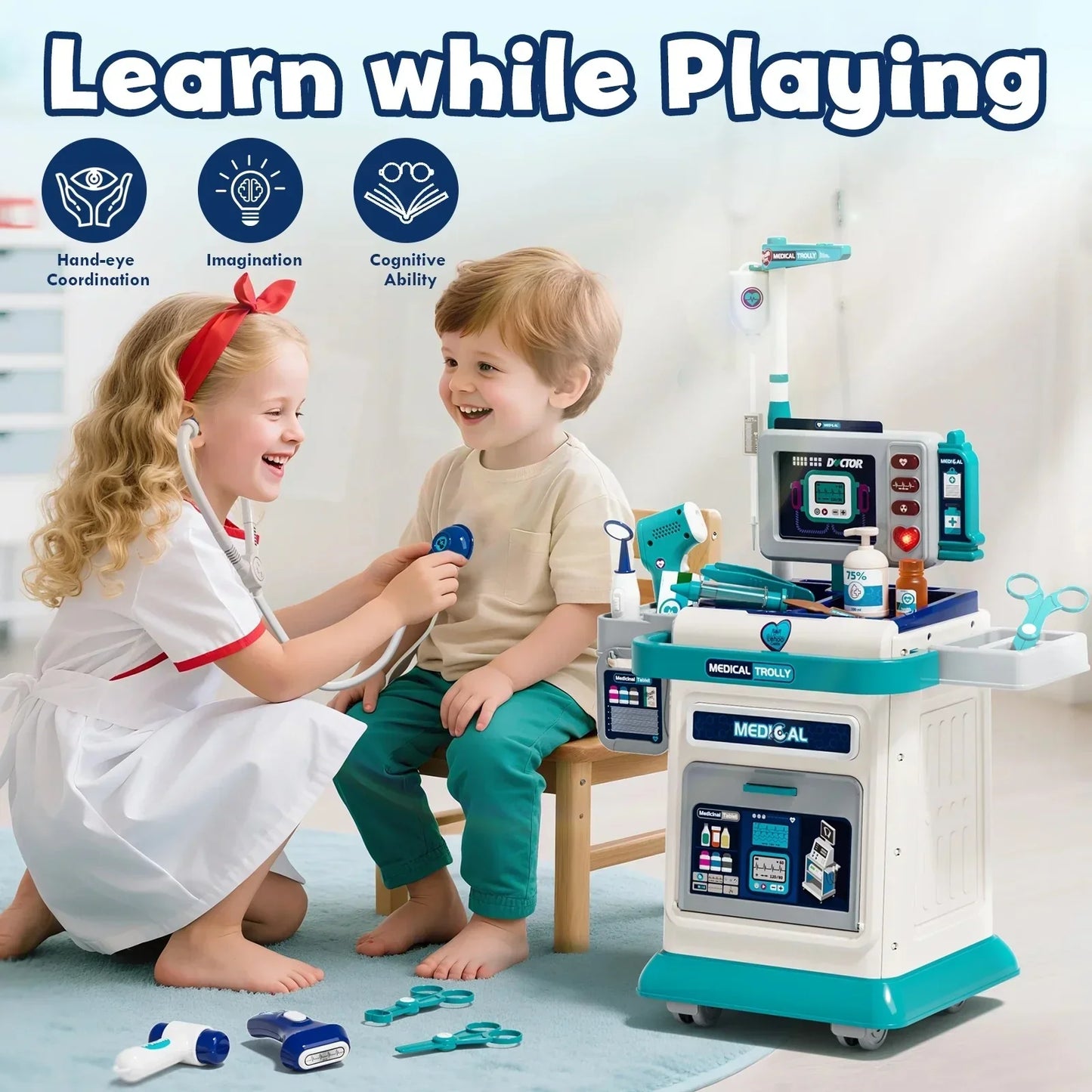 Doctor Play Set For Kids - 37 Pcs