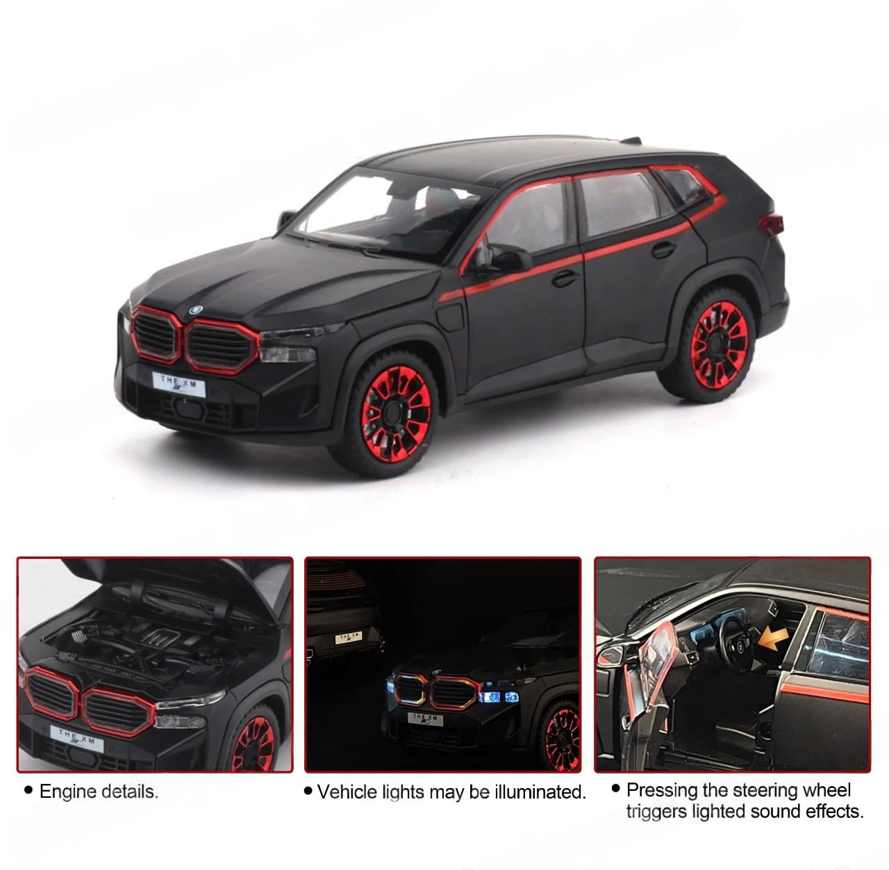 1:24 Diecast BMW XM Latest Model Car With Smoke - image 8