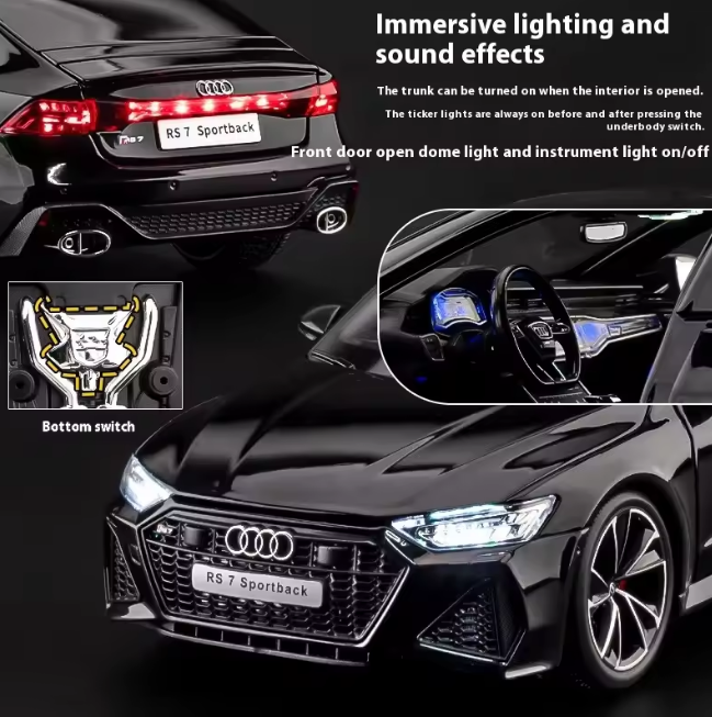 1:18 Diecast Audi RS 7 Sportback Model With Remote - image 3