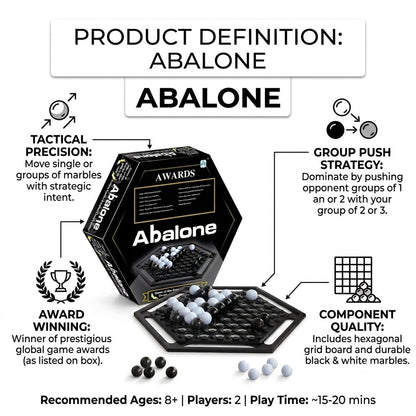 Abalone strategy board game