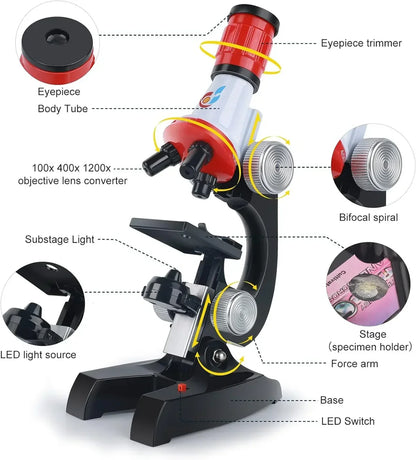 Science Explorer Bundle || 68 Experiment Kit - Kids MicroScope - Rotating Planets