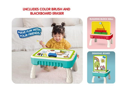 2-in-1 Blocks and Drawing Table