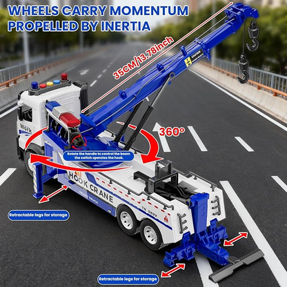 Diecast Police Rescue Tow Model Truck - image 2