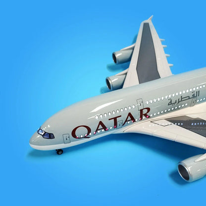 1:160 Diecast Qatar Airways A380 Plane Model - image 3