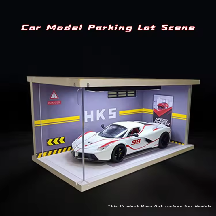 1:24 HKS Car Garage With Clear Acrylic Cover - image 2
