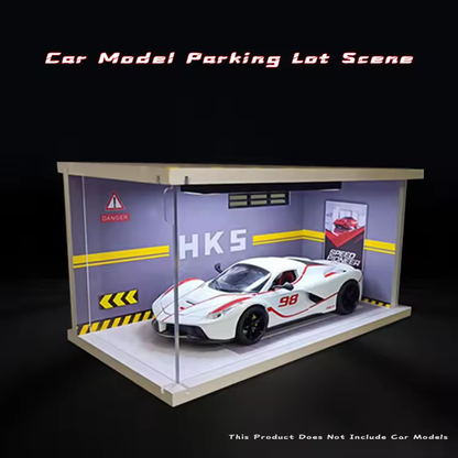 1:24 HKS Car Garage With Clear Acrylic Cover - image 2