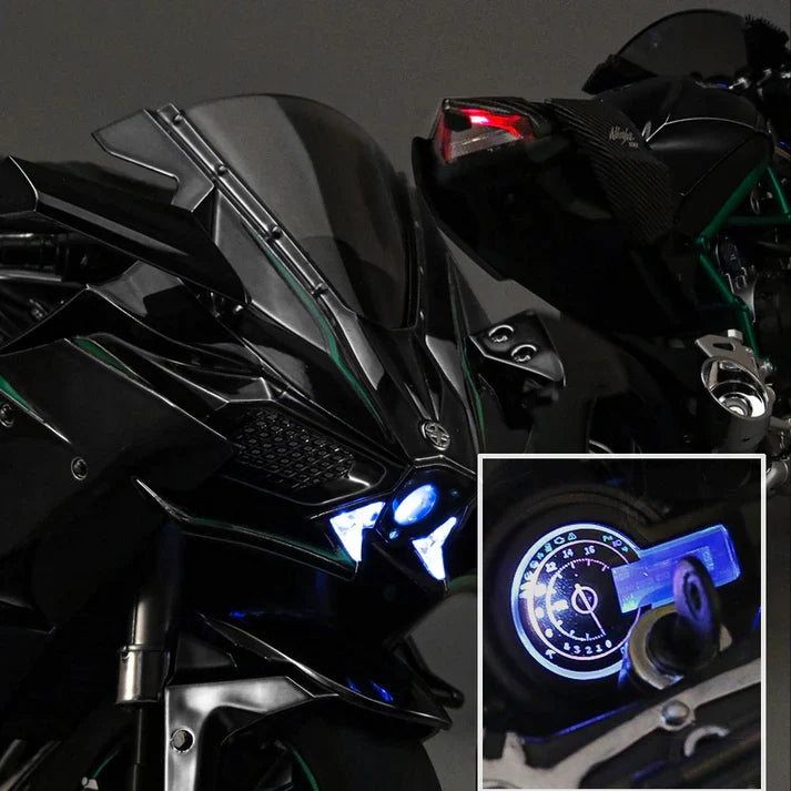 1:6 Diecast Kawasaki Ninja H2R Bootable Spray Bike - image 4
