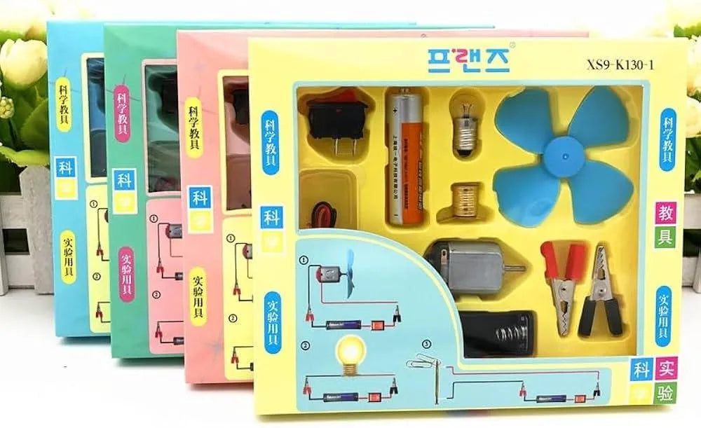 Kids Electric Circuit Science Kit with Bulb & Fan