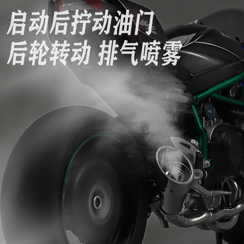 1:6 Diecast Kawasaki Ninja H2R Bootable Spray Bike - image 13