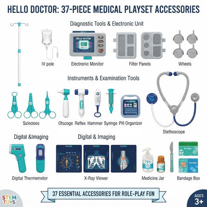 Doctor Play Set For Kids - 37 Pcs