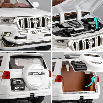 1:24 Diecast Toyota Prado Model Car With Smoke - image 6