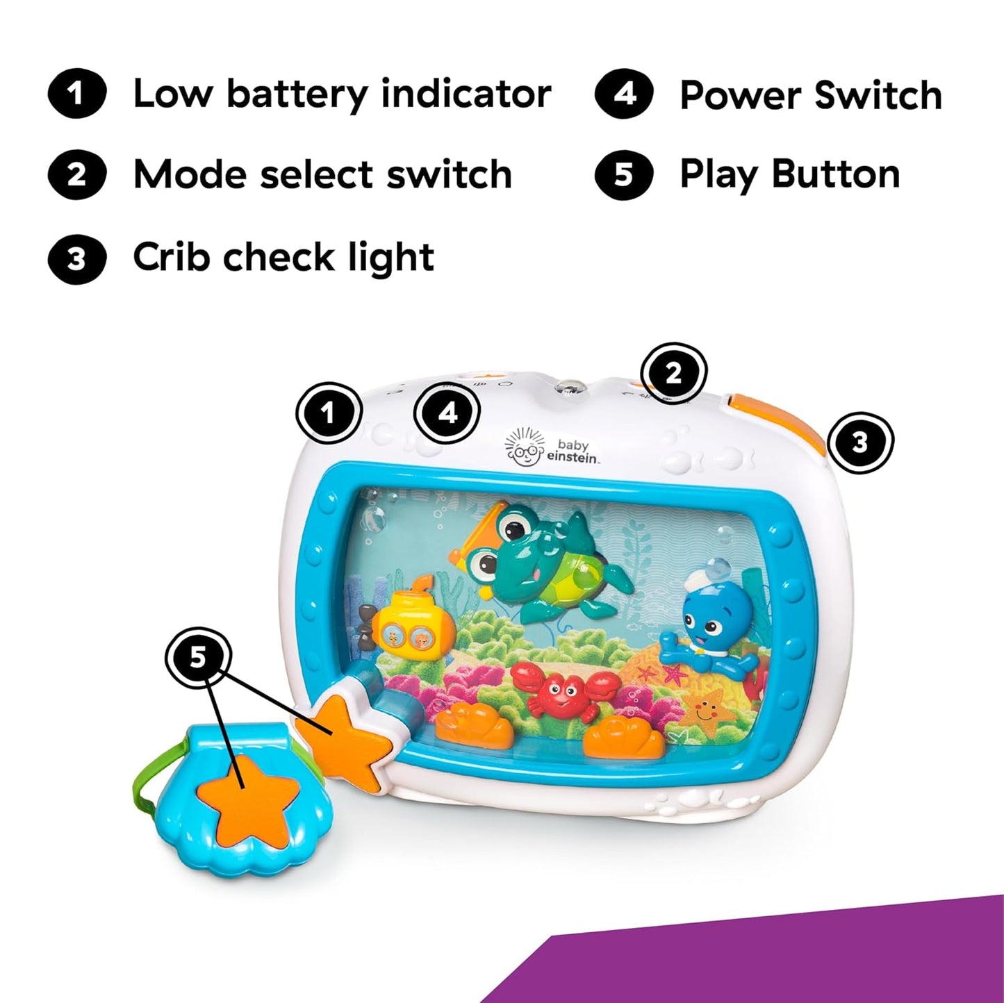 Baby Einstein Sea Dreams Soother control guide