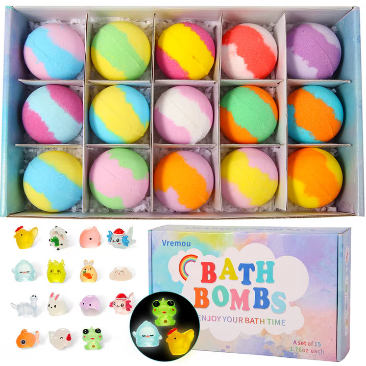 Bath Bomb Set for kids with surprise toys