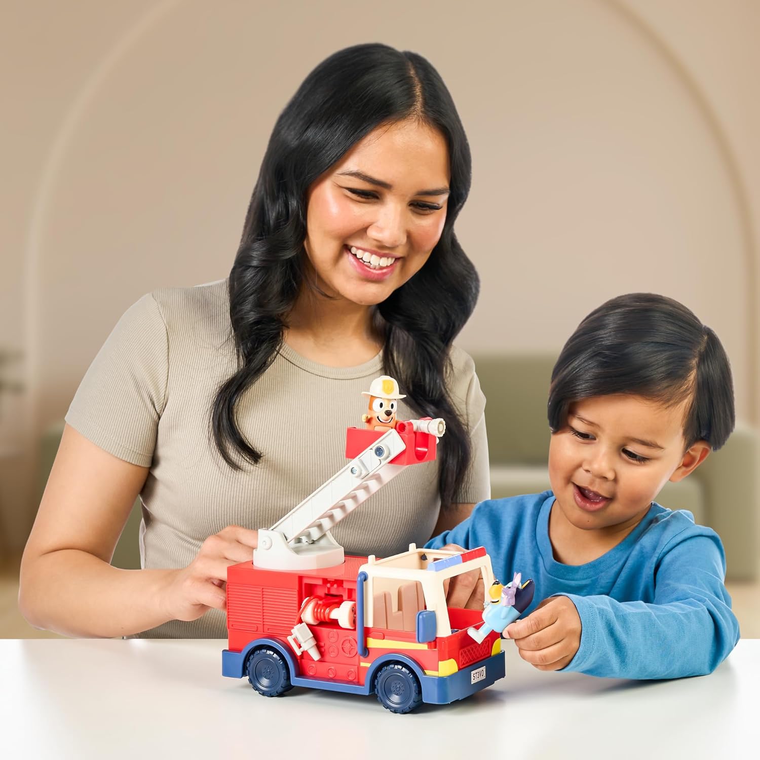 Bluey Firetruck playset figures and accessories