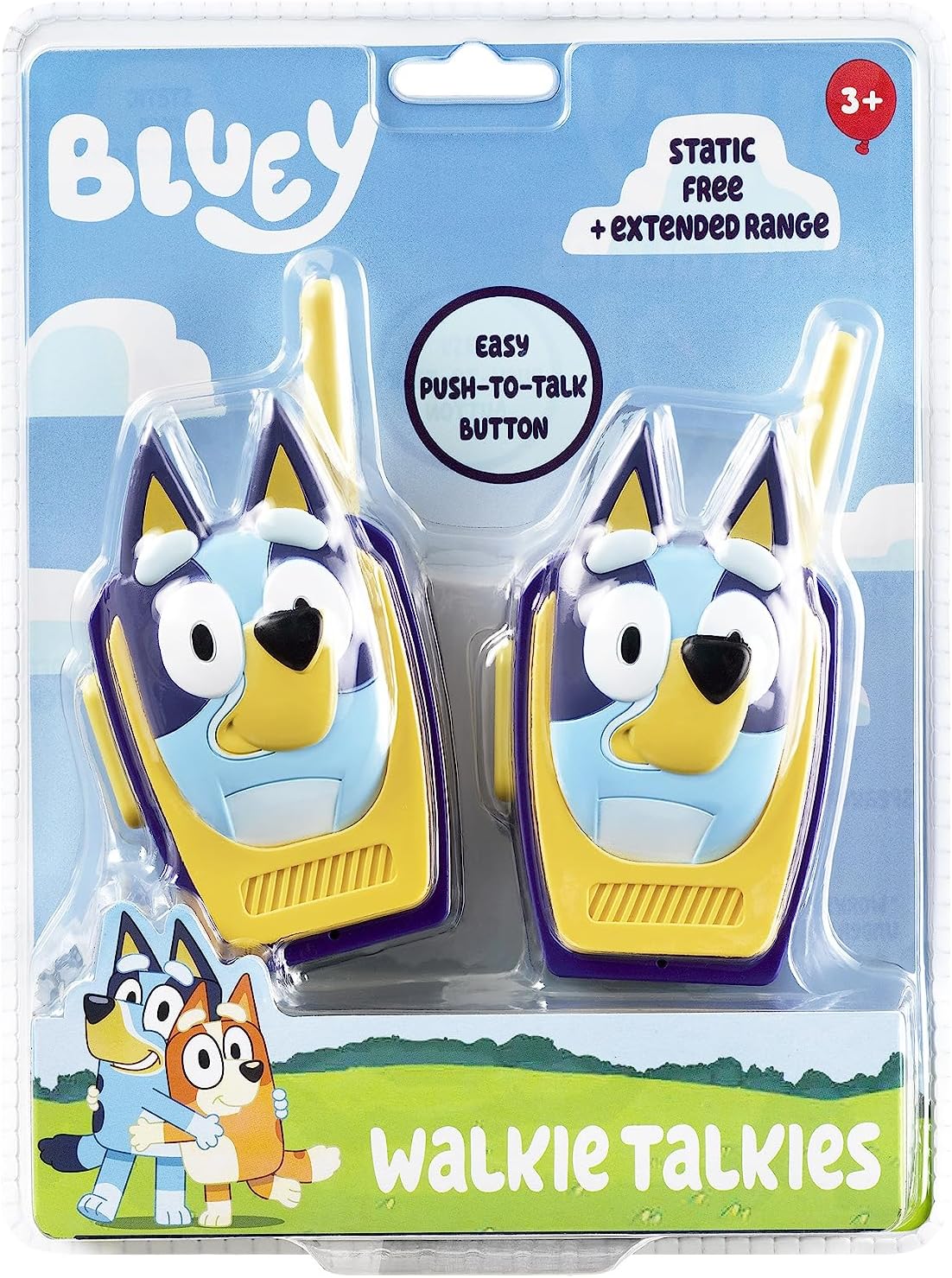 Bluey Toy Walkie Talkies two-way radio set in retail packaging