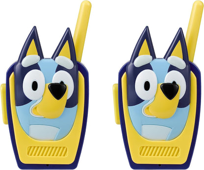 Bluey walkie talkies front and side views