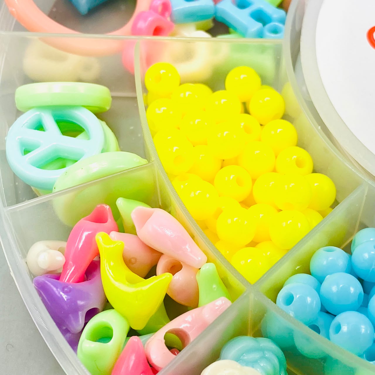Colorful beads craft storage box