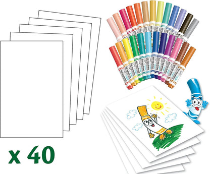 Forty paper sheets included with Crayola Pip-Squeaks markers