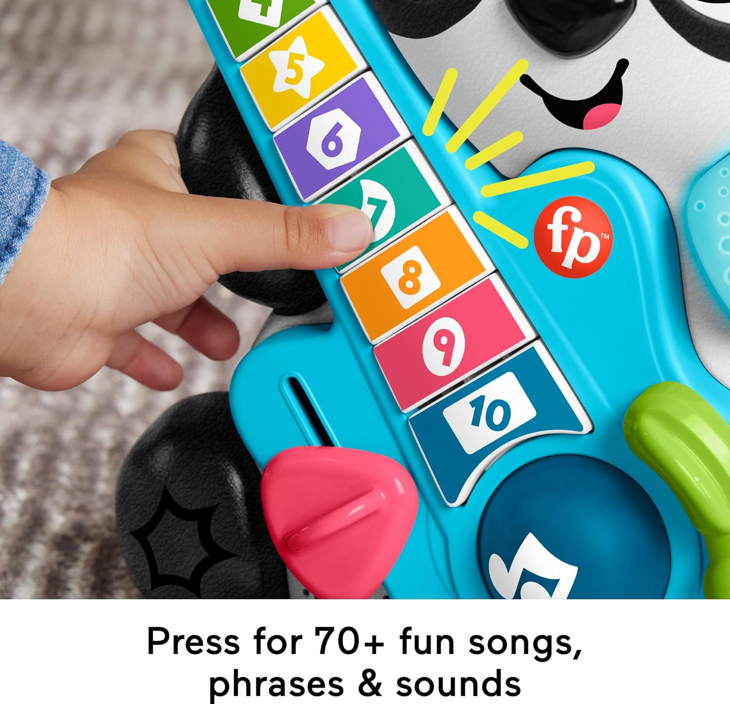 Jam & Count Panda colourful number guitar buttons